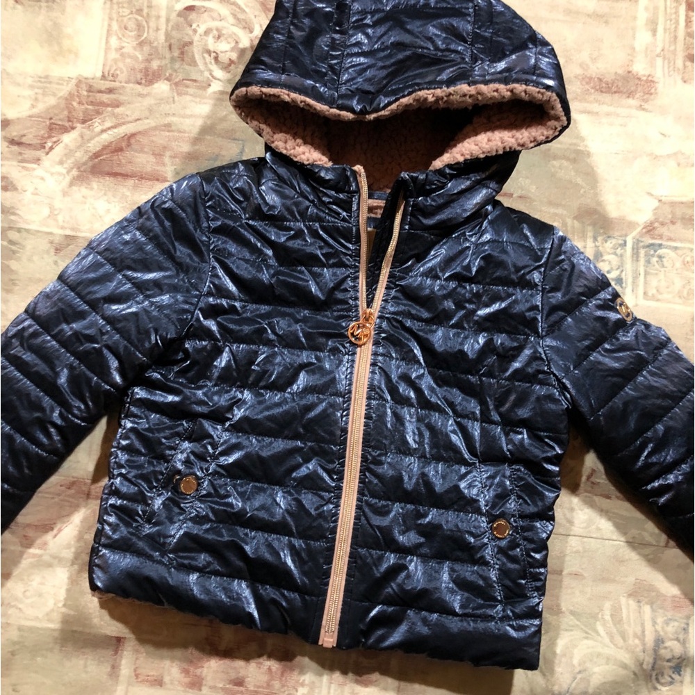 Michael Kors Plush Lined Hooded Jacket Little Girl 5/6